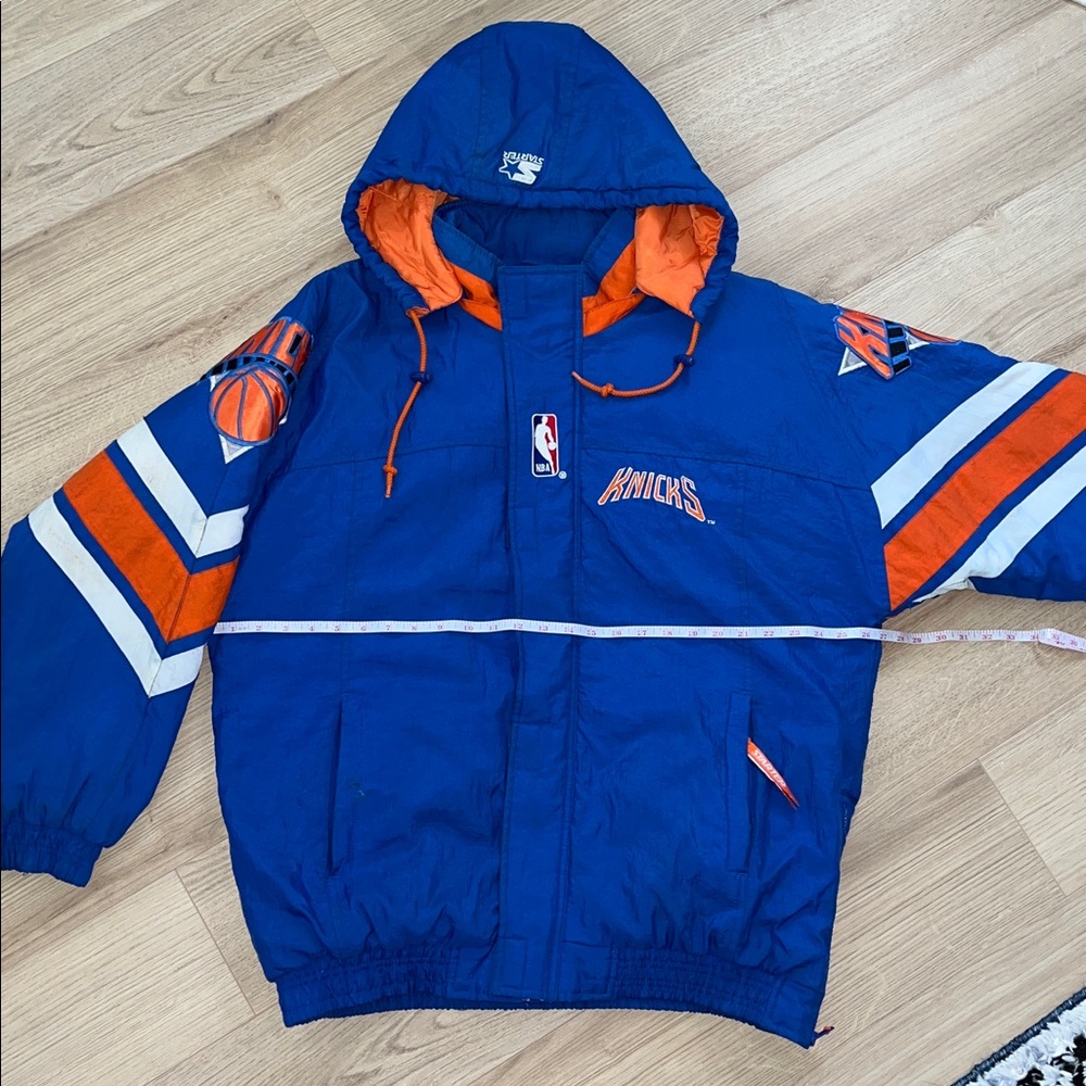 STARTER Knicks Blue Orange Hooded Jacket